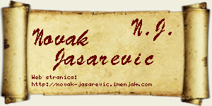 Novak Jašarević vizit kartica
